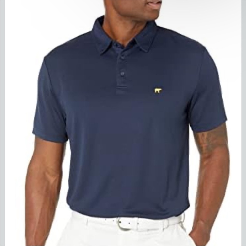 NEW Men’s Masters Tech Elegant Navy Polo Shirt with  Logo